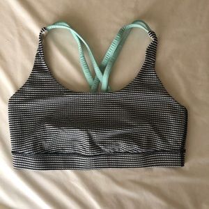 lululemon energy bra (black/white)